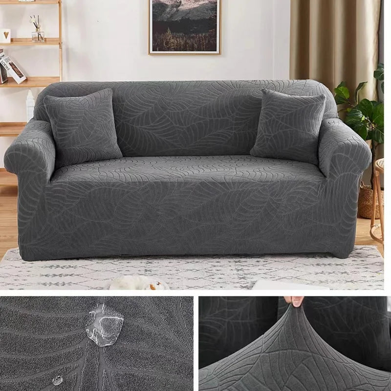 Waterproof Elastic Sofa Cover for Living Room 1/2/3/4 Seater Thick Polar Fleece L-Shaped Corner Sofa Cover Armchair Protector